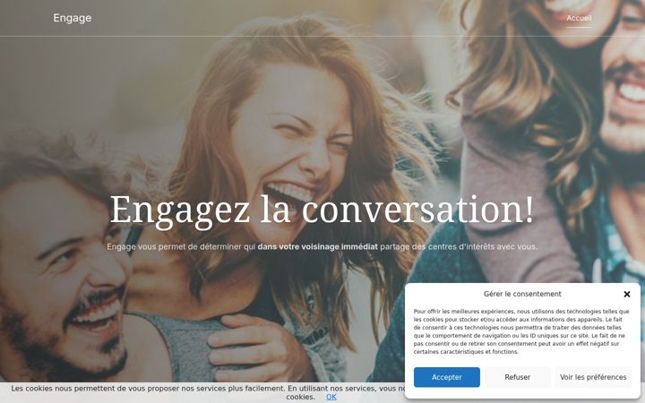 Screenshot di engage-app.net
