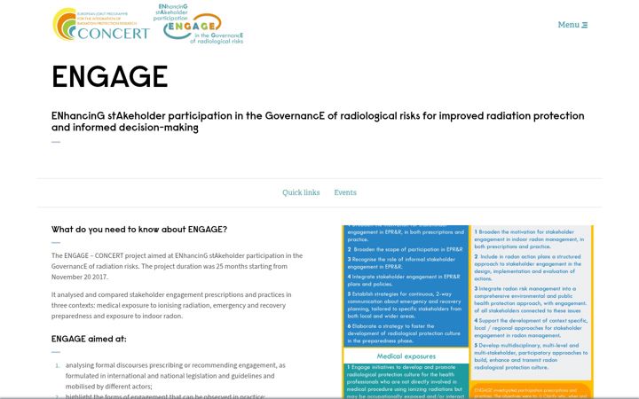 Screenshot of engage-h2020.eu