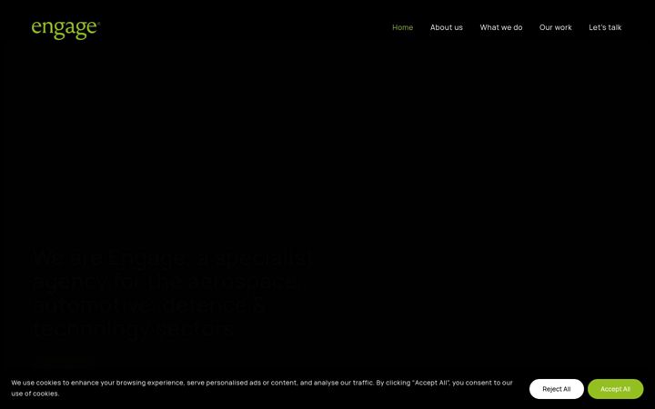Skärmbild av engage-marketing.co.uk