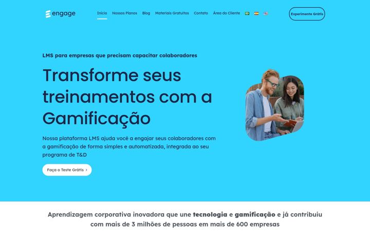 Screenshot of engage.bz