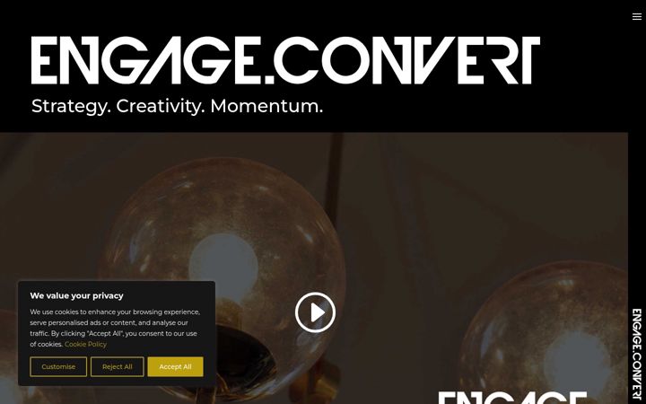 Skärmbild av engageconvert.co.uk