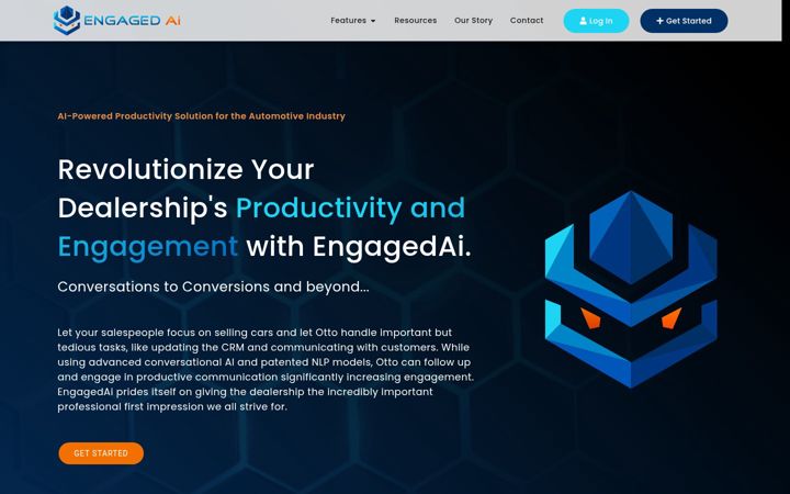 Екранна снимка на engagedai.io