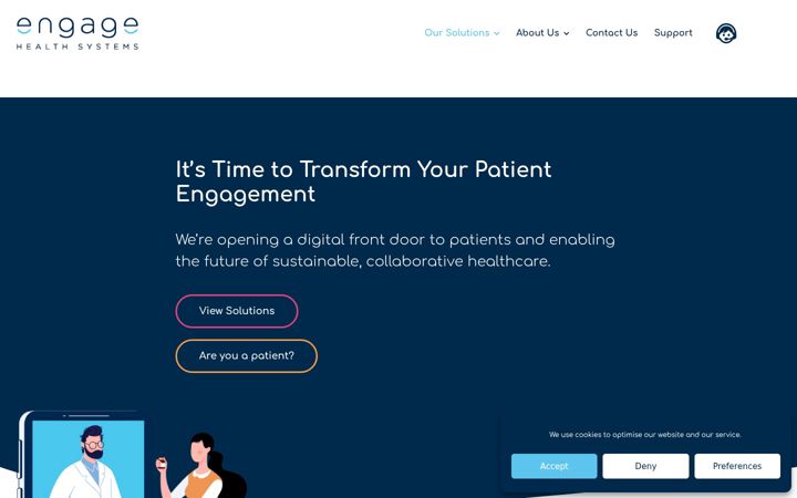 Skärmbild av engagehealth.uk