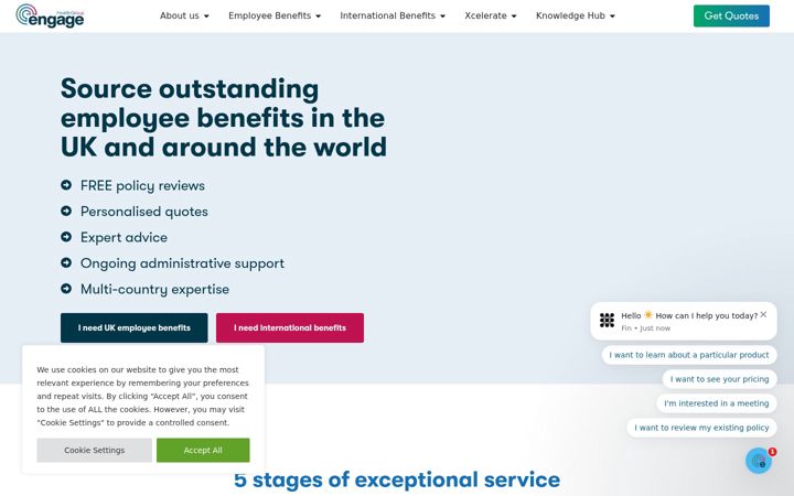 Skärmbild av engagehealthgroup.co.uk