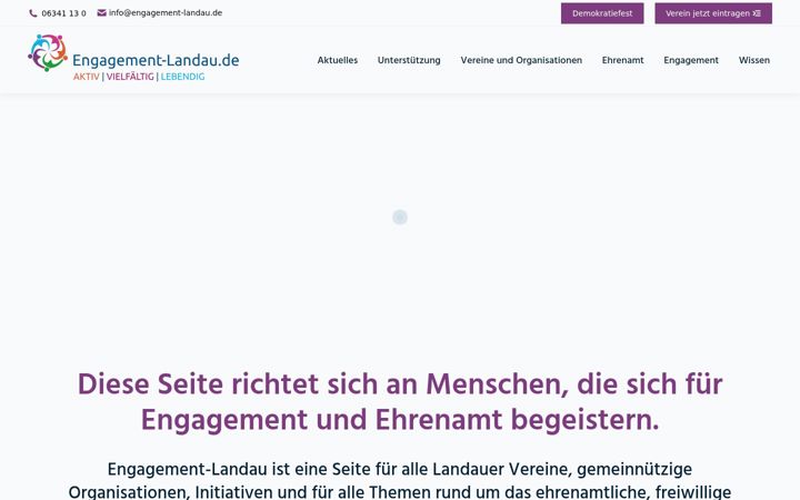Screenshot of engagement-landau.de