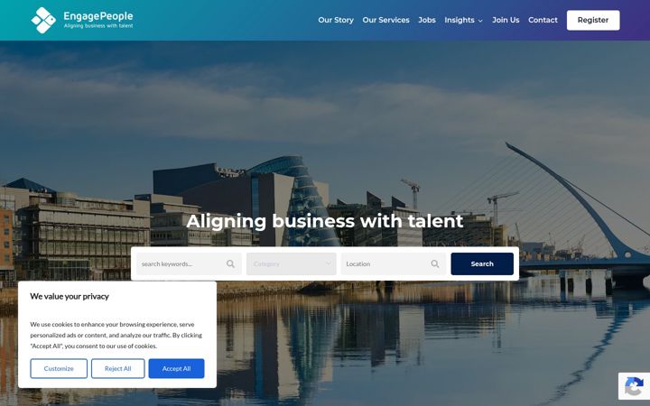 Screenshot of engagepeople.ie