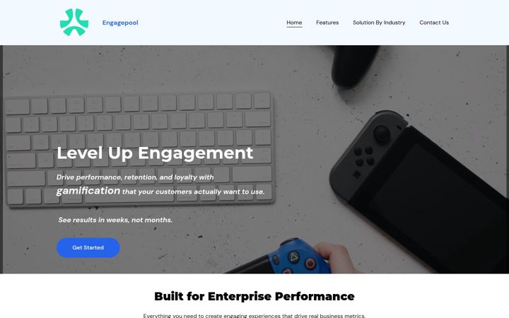 Screenshot of engagepool.com