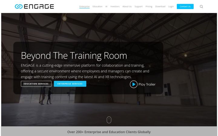 Screenshot of engagevr.io