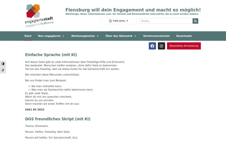 Skærmbillede af engagiert-in-flensburg.de