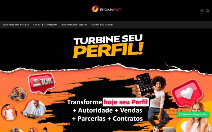Screenshot von engajafast.com.br