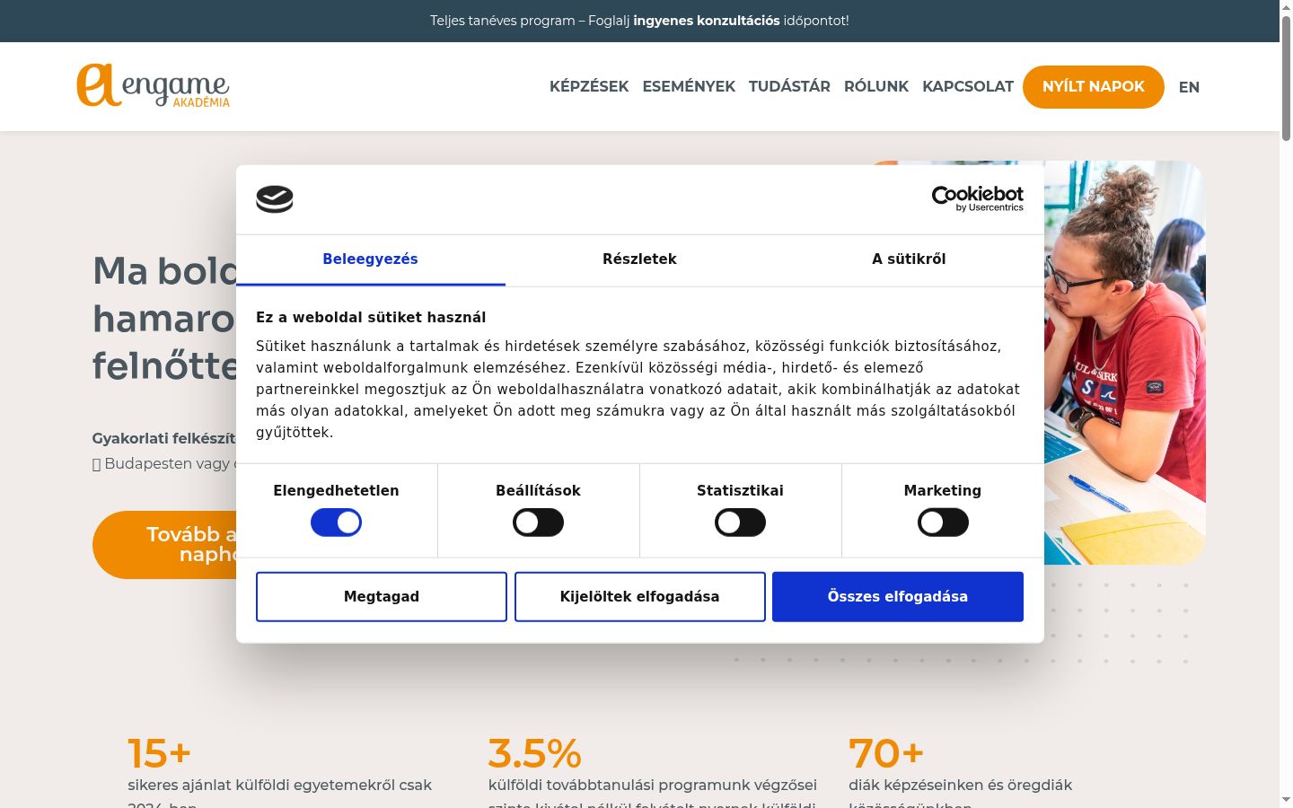 Screenshot tal-banner tal-kunsens muri qabel kwalunkwe interazzjoni