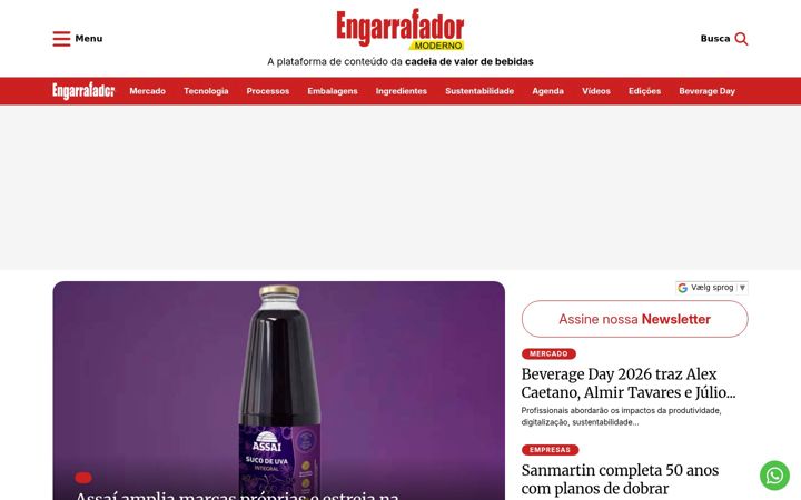 Screenshot of engarrafadormoderno.com.br