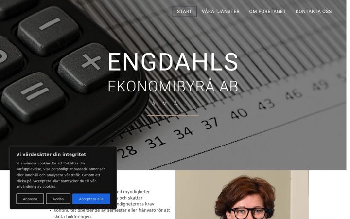 Screenshot of engdahlsekonomi.se