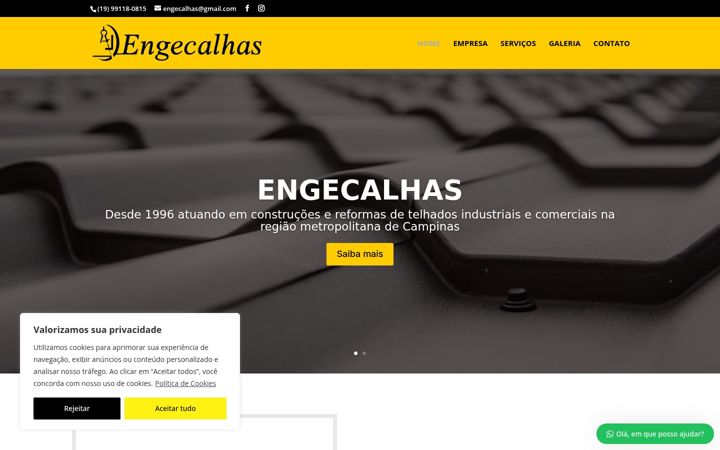 Screenshot of engecalhas.com.br