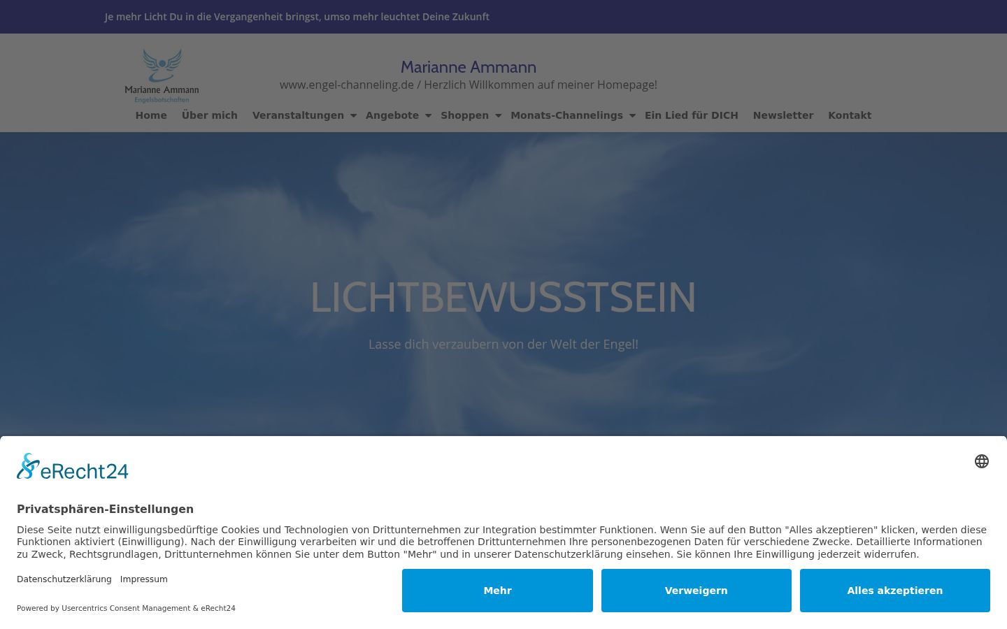 Screenshot del banner di consenso mostrato prima di qualsiasi interazione