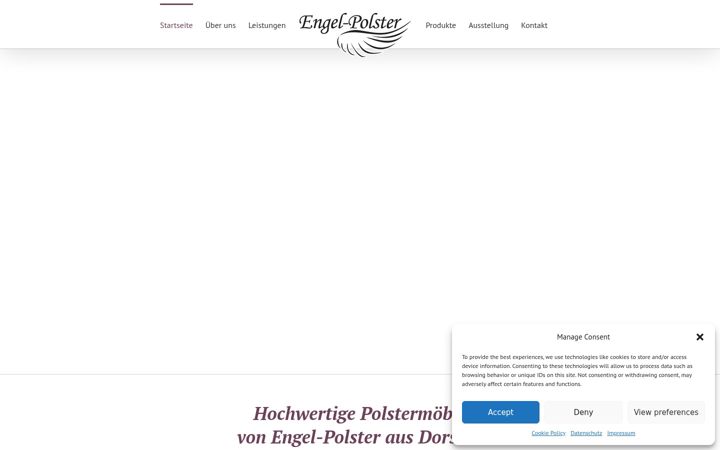 Captură de ecran a engel-polster.de