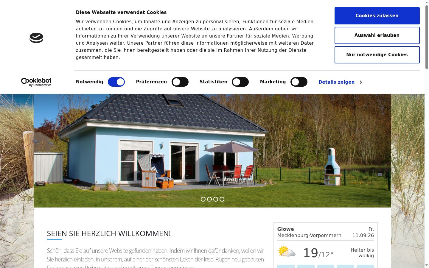 Screenshot tal-banner tal-kunsens muri qabel kwalunkwe interazzjoni