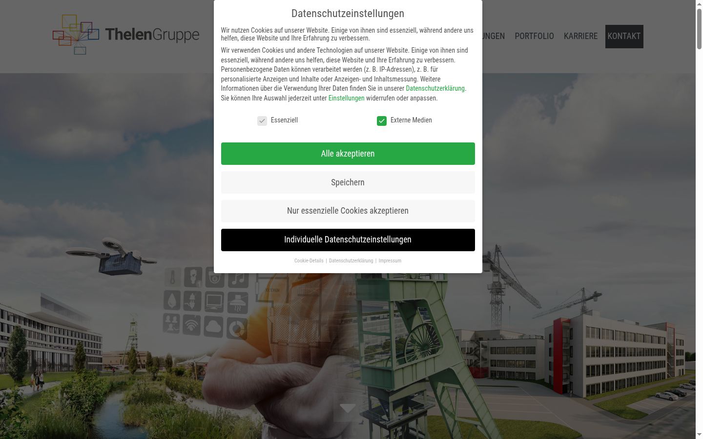 Screenshot tal-banner tal-kunsens muri qabel kwalunkwe interazzjoni