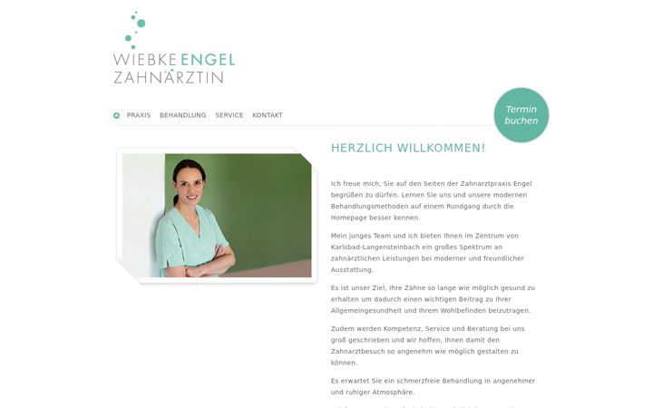Captură de ecran a engel-zahnarztpraxis.de