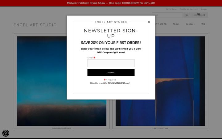 Screenshot of engelartstudio.com