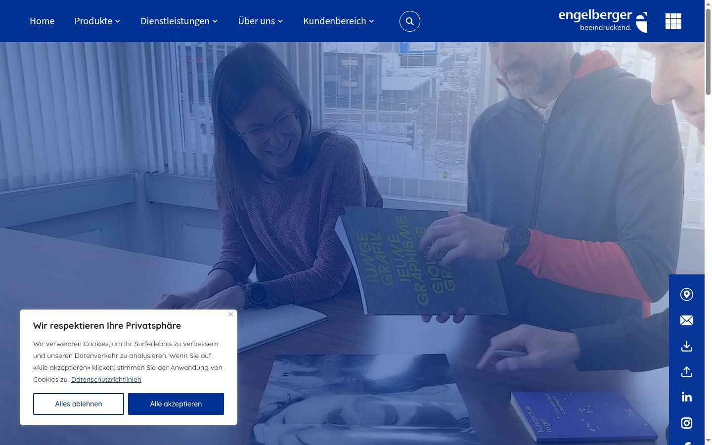 Ekrānuzņēmums ar piekrišanas baneri, kas tika rādīts pirms jebkādas mijiedarbības