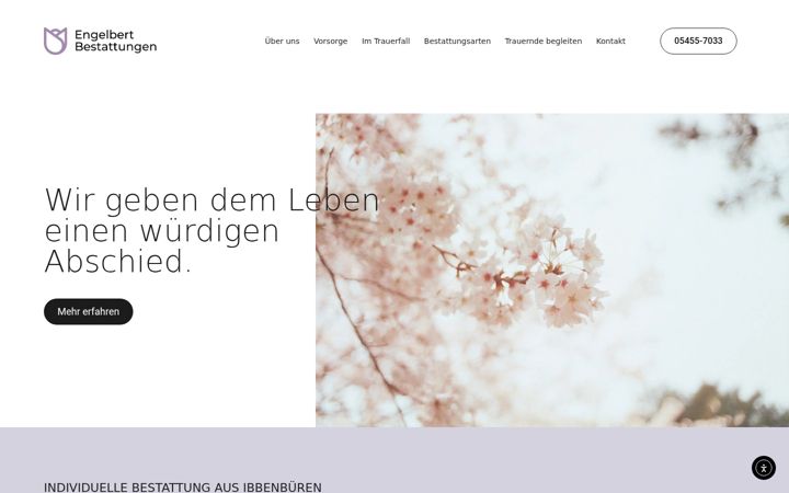 Ekraanipilt saidist engelbert-bestattungen.de