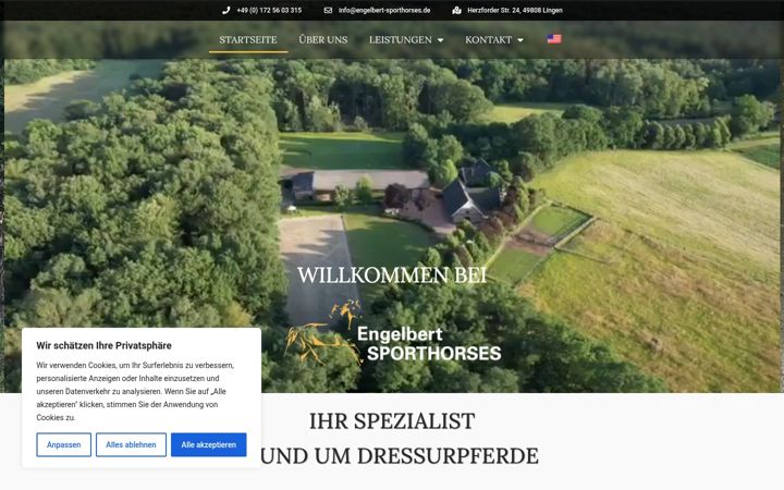 Ekraanipilt saidist engelbert-sporthorses.de