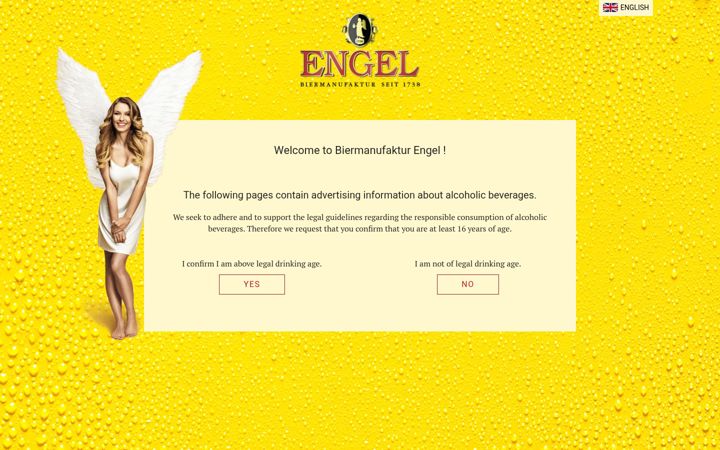Ekraanipilt saidist engelbier.de