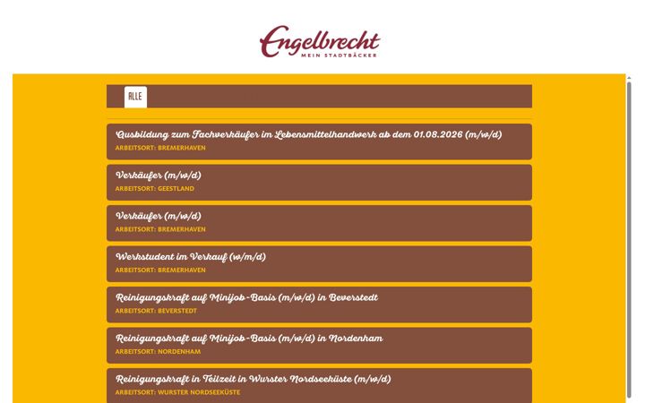 Ekraanipilt saidist engelbrecht-jobs.de