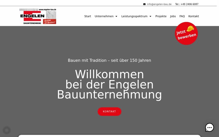 Ekraanipilt saidist engelen-bau.de
