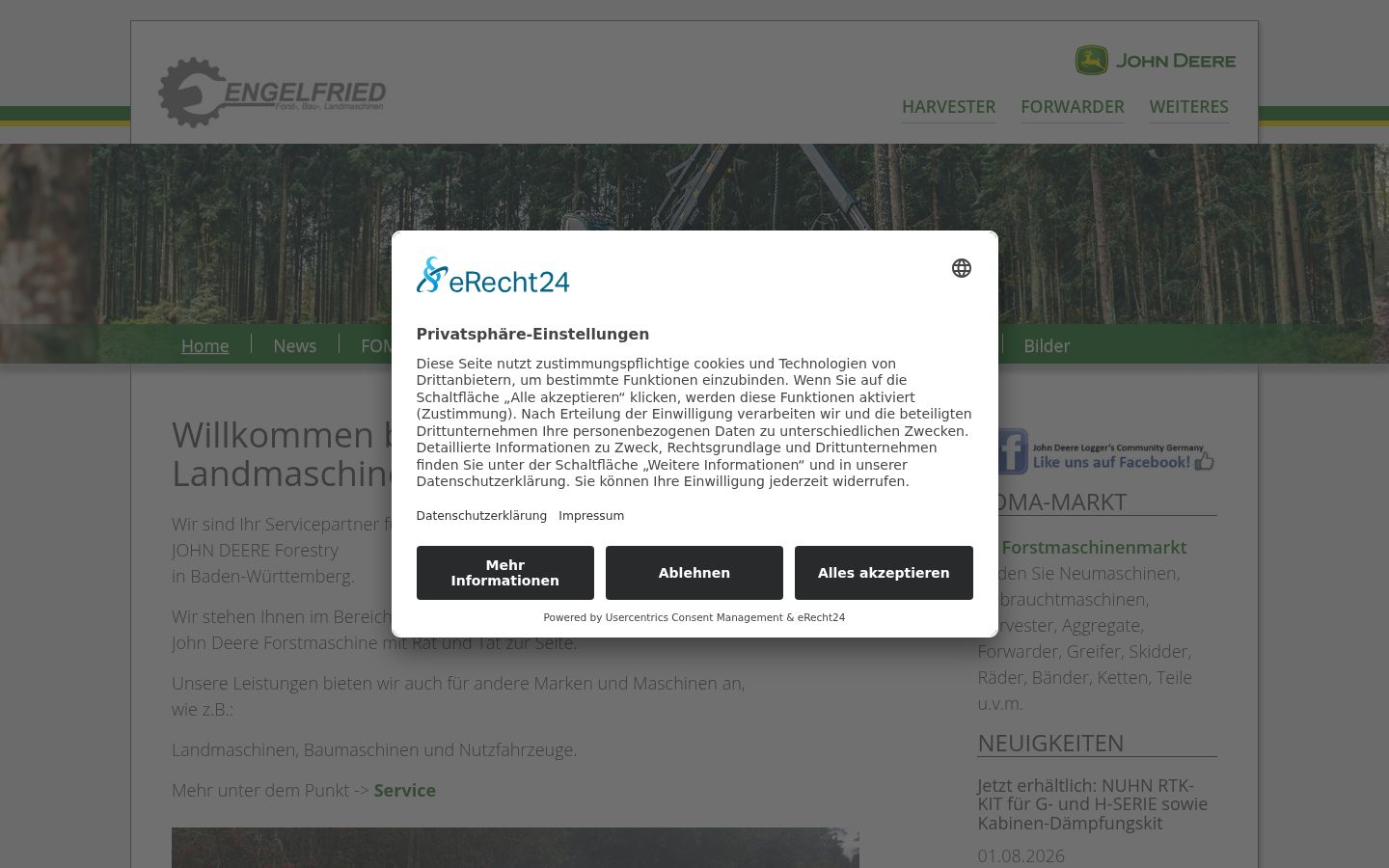 Capture d'écran de la bannière de consentement affichée avant toute interaction