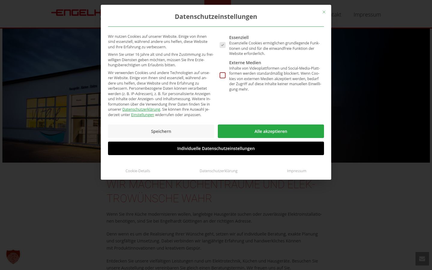 Screenshot tal-banner tal-kunsens muri qabel kwalunkwe interazzjoni