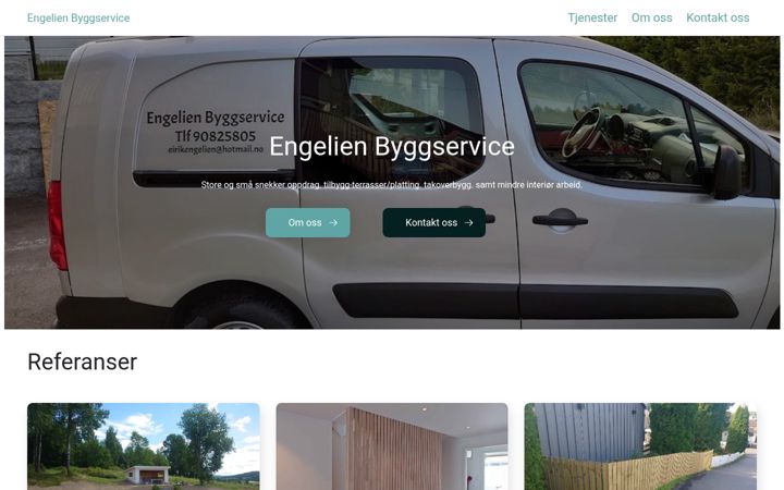 Screenshot di engelienbyggservice.no