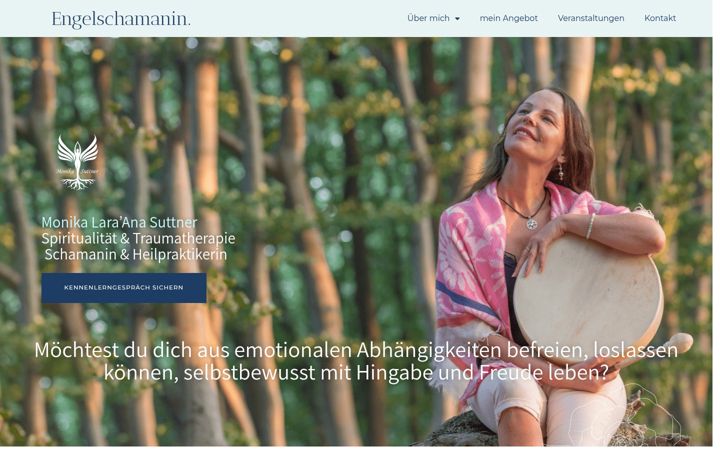 Kuvakaappaus sivustosta engelschamanin.de