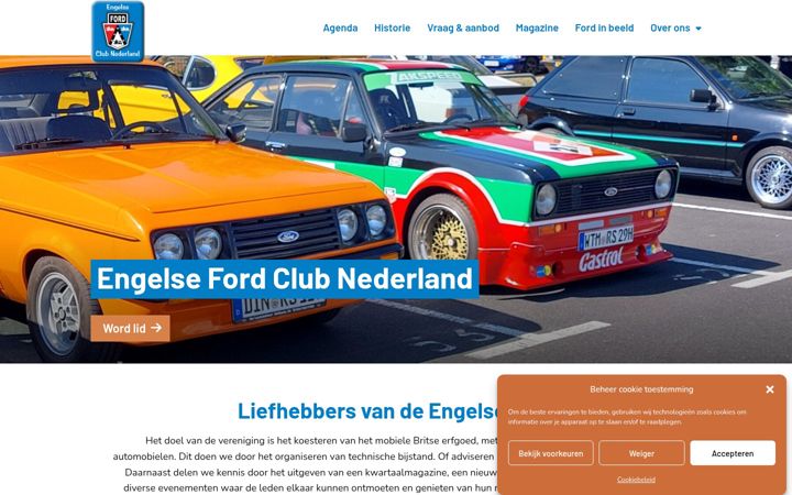 Ekrano kopija engelsefordclub.nl