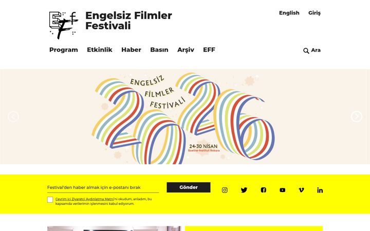 Screenshot of engelsizfestival.com