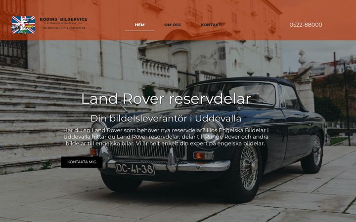 Screenshot of engelskabildelar.se