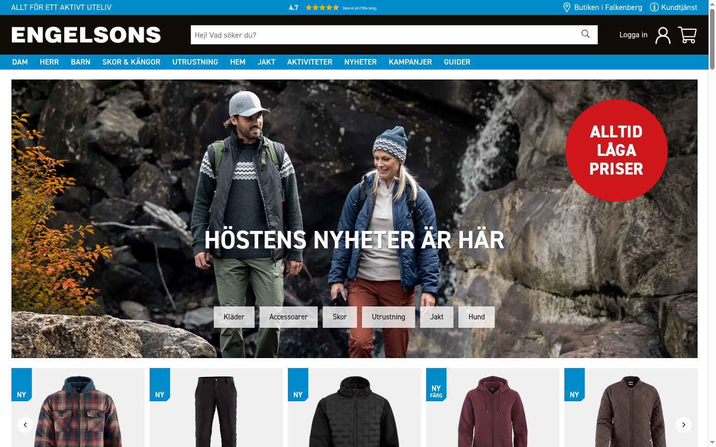 Skærmbillede af samtykkebanneret, som det blev vist før nogen interaktion