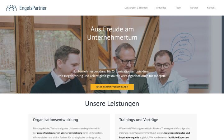 Screenshot von engelspartner.eu