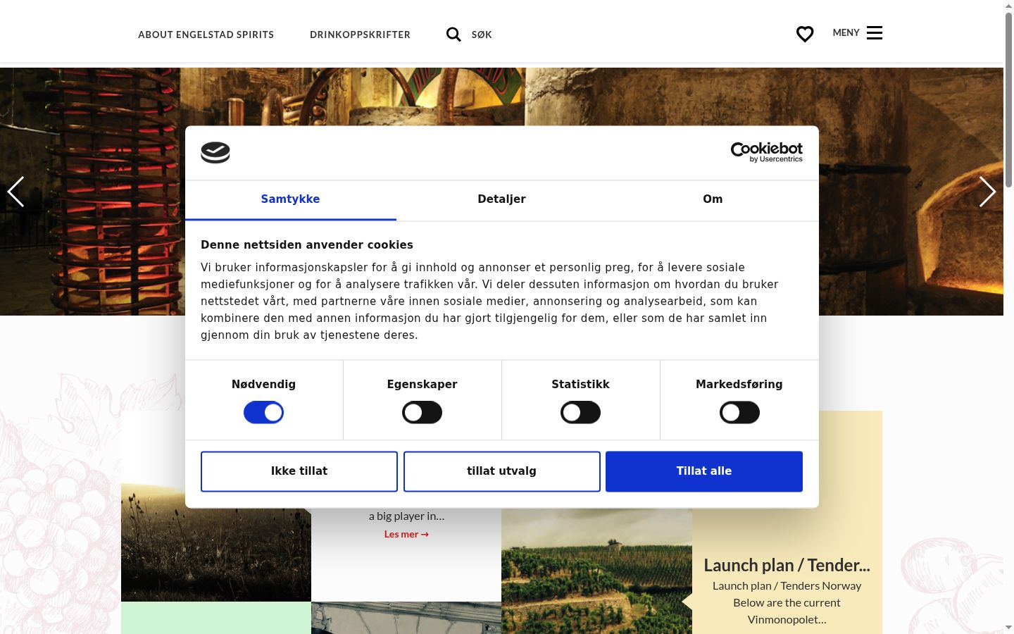 Screenshot tal-banner tal-kunsens muri qabel kwalunkwe interazzjoni