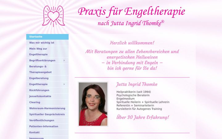 Screenshot of engeltherapie-thomke.de
