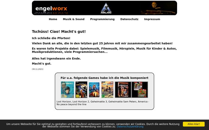Screenshot of engelworx.de