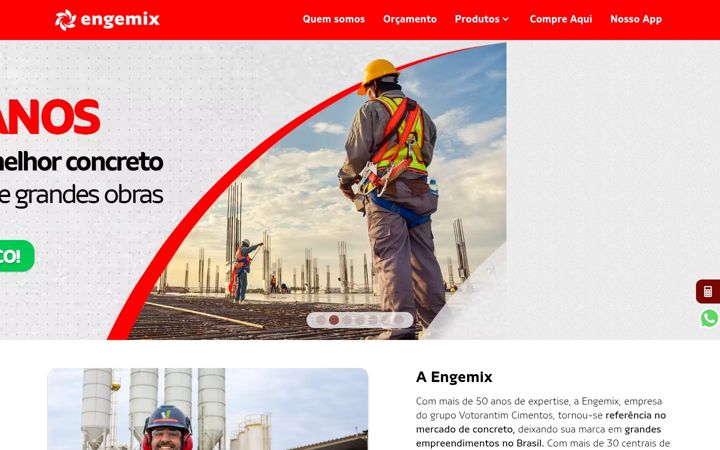 Screenshot von engemix.com.br