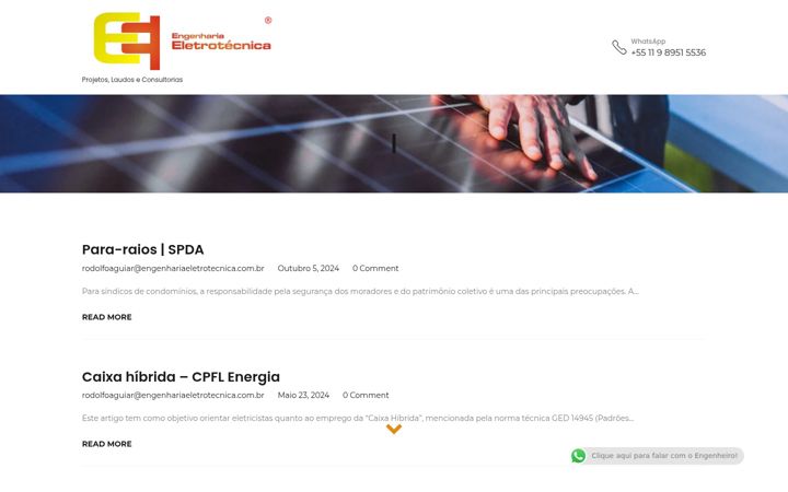 Screenshot of engenhariaeletrotecnica.com.br
