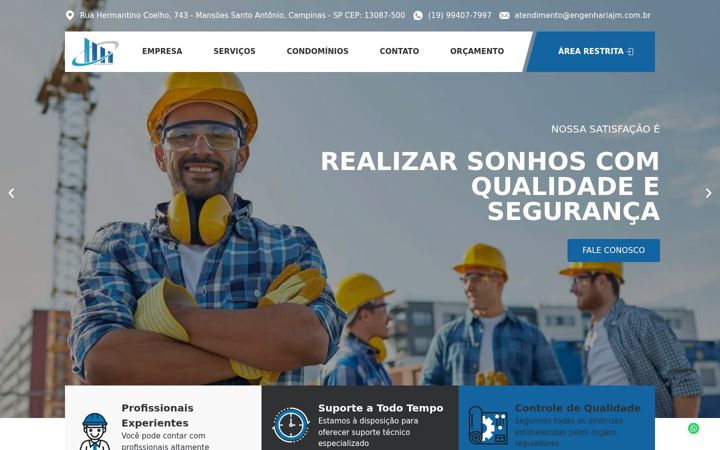 Screenshot von engenhariajm.com.br