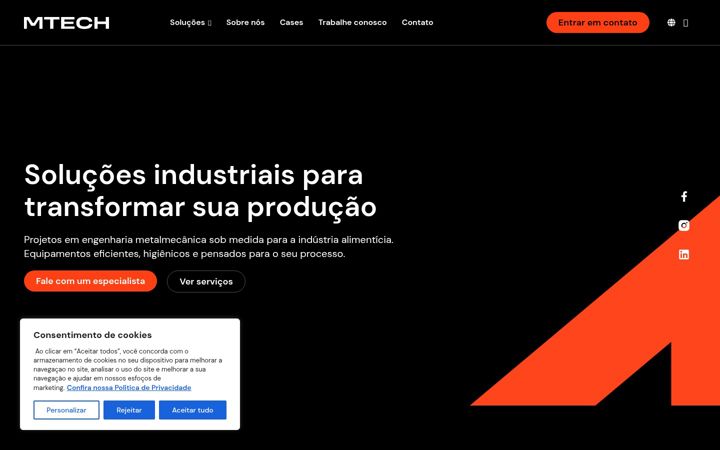 Screenshot stránky engenhariamtech.com.br