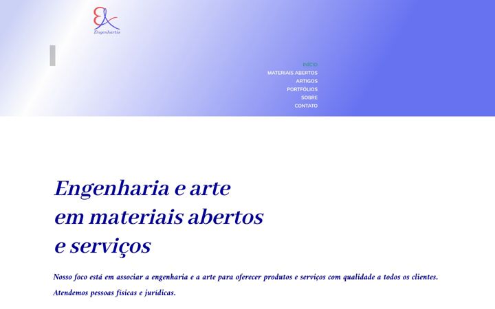 Screenshot of engenhartis.com.br