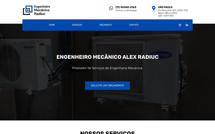 Screenshot of engenheiromecanicoradiuc.com.br