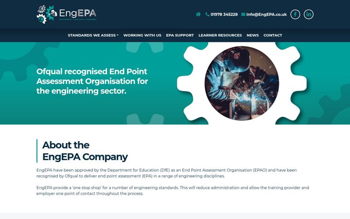 Screenshot of engepa.co.uk
