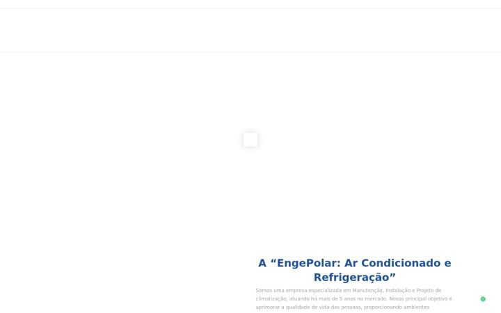 Screenshot stránky engepolarrefrigeracao.com.br